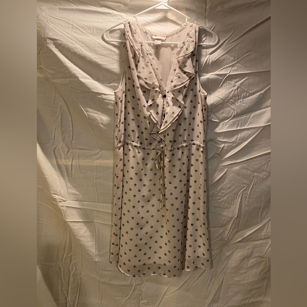 H&M light grey, off white dress, size 14